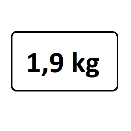 váha: 1,9 kg