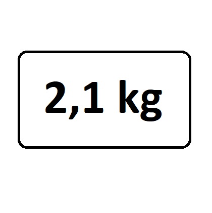váha: 2,1 kg