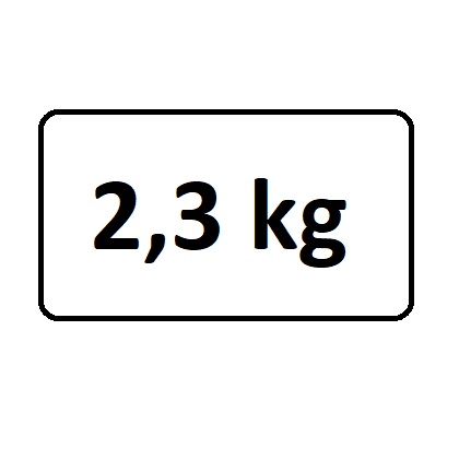 váha: 2,3 kg