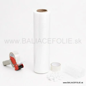 (1 ks) stretch fólia ručná 2,1 kg BIELA 500mm/23µm/128m, PREDAJ NA KUSY !